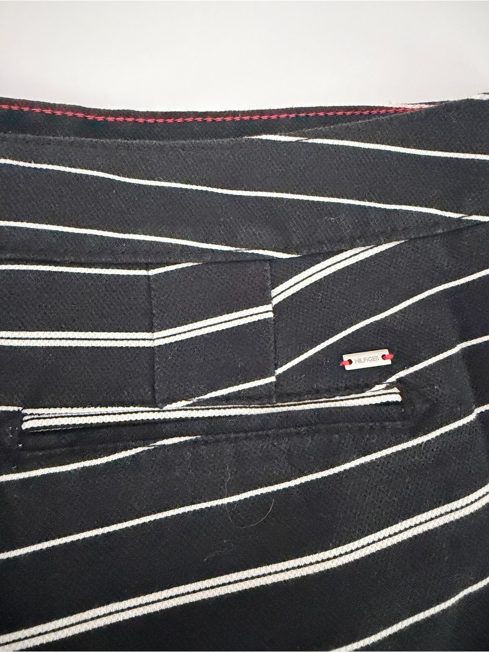 TOMMY HILFIGER Black White Striped Nautical Sailor Shorts Preppy Coastal size 6 - Picture 6 of 13